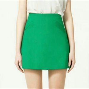 Zara green skirt